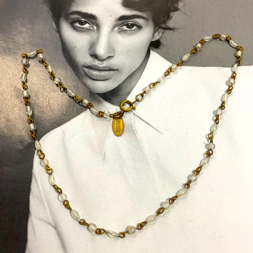 Vintage JANNY Necklace Dainty Chocker Beaded 16.5"
